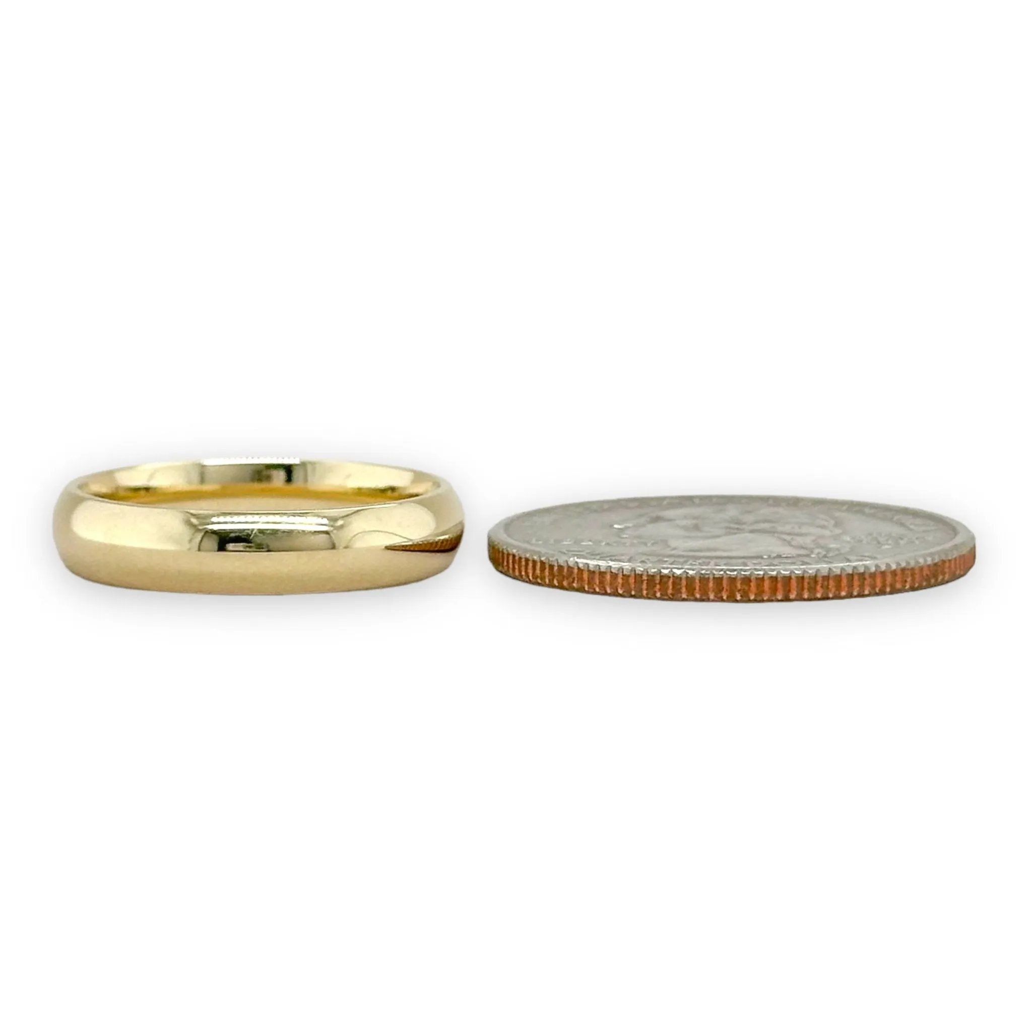 14K Y Gold 4mm Plain band 7