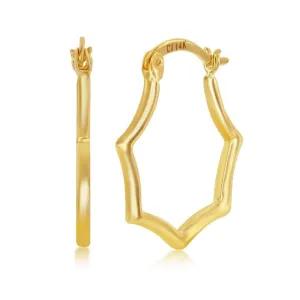 14K Y Gold Geometric Hoop Earrings