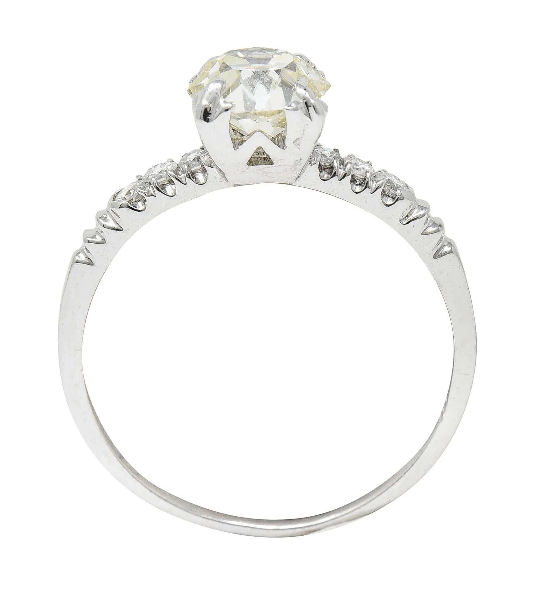 1950's Maurice Tishman 1.28 CTW Diamond Platinum Engagement Ring