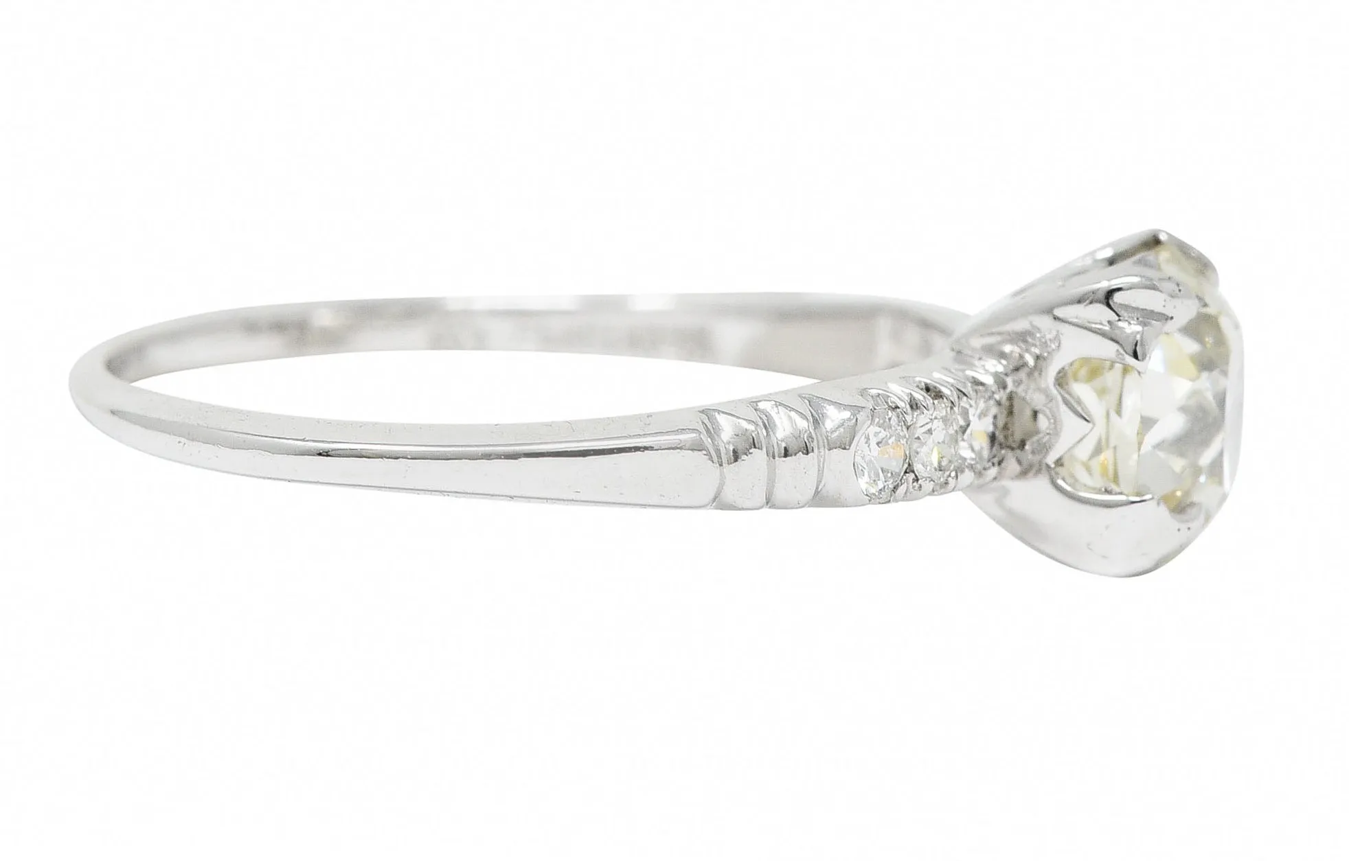 1950's Maurice Tishman 1.28 CTW Diamond Platinum Engagement Ring