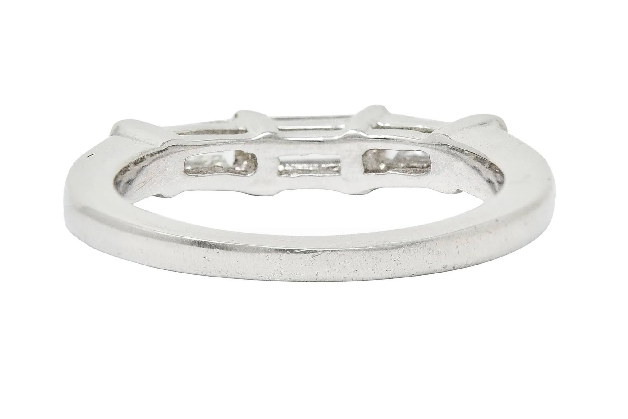 1950's Mid-Century 0.50 CTW Baguette Diamond Platinum Band Ring
