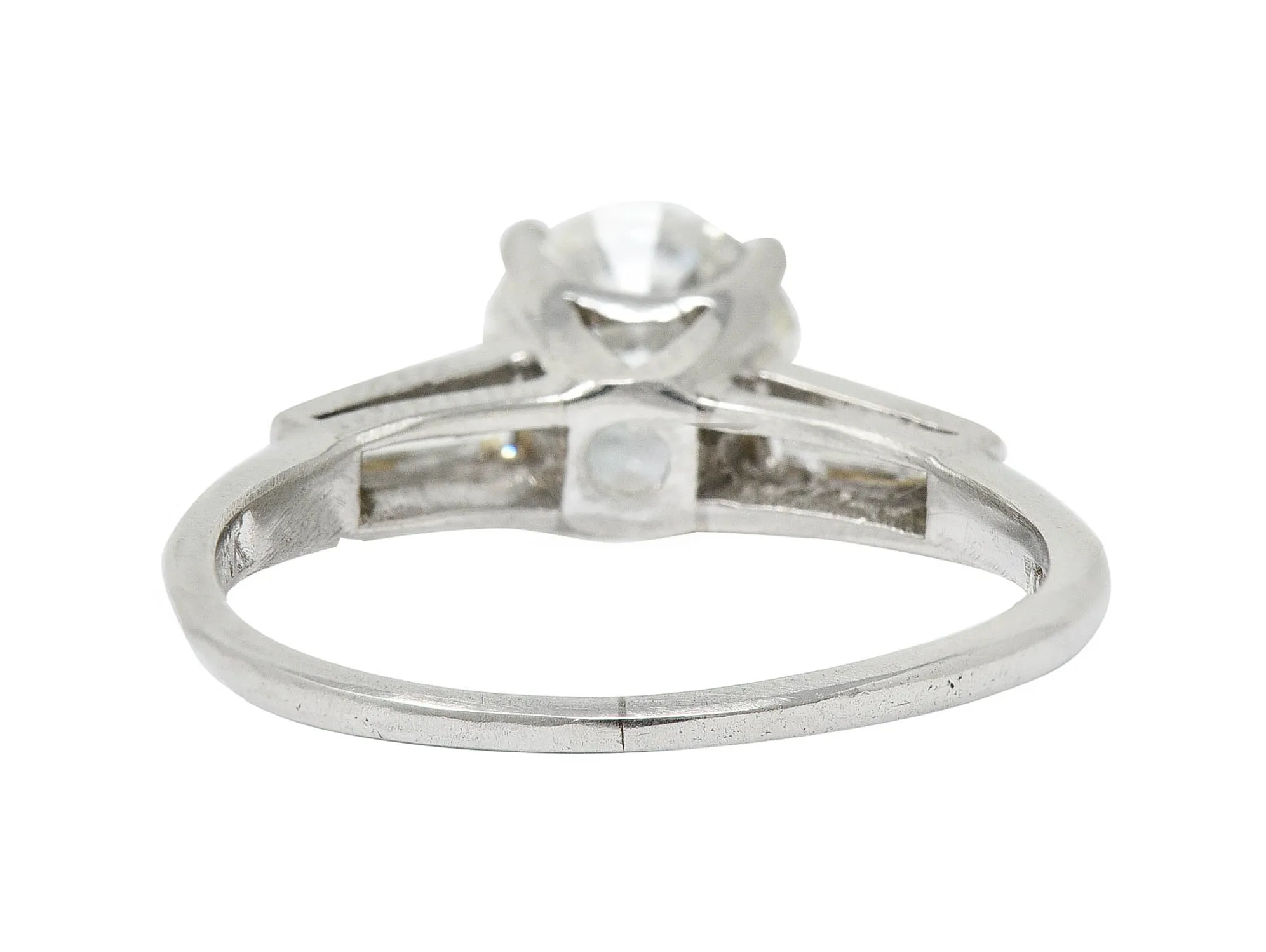 1950's Mid-Century 1.81 CTW Diamond Platinum Vintage Engagement Ring GIA