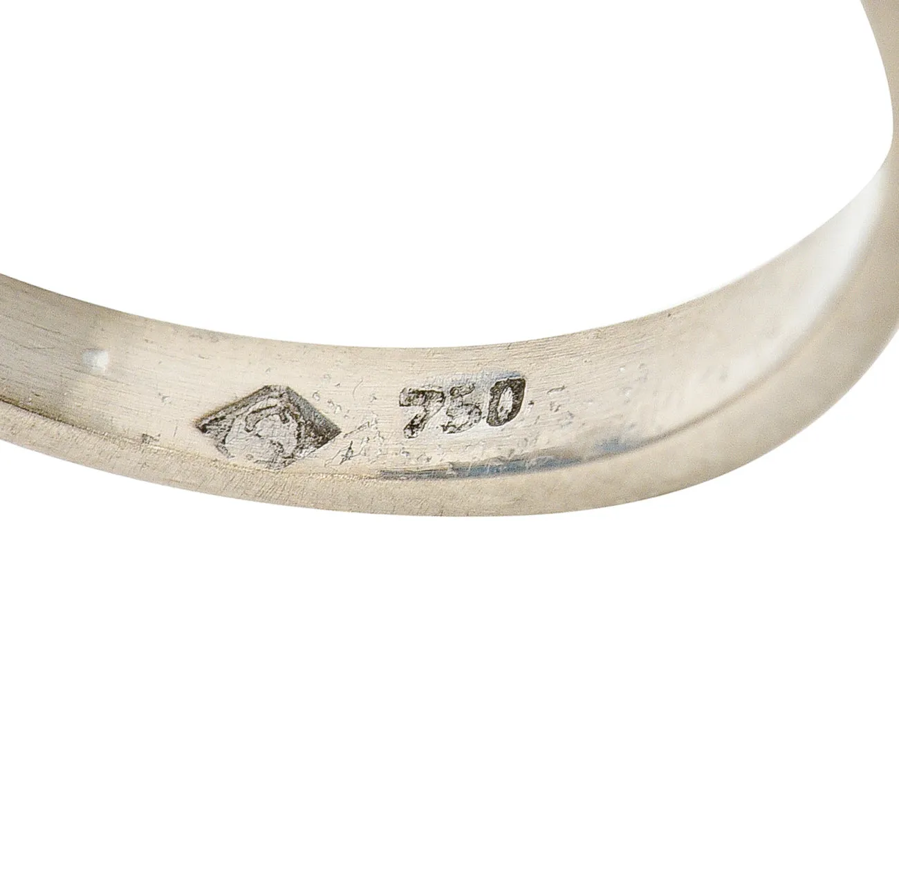 1950's Mid-Century 18.60 CTW Aquamarine Diamond 18 Karat White Gold Vintage Cocktail Ring