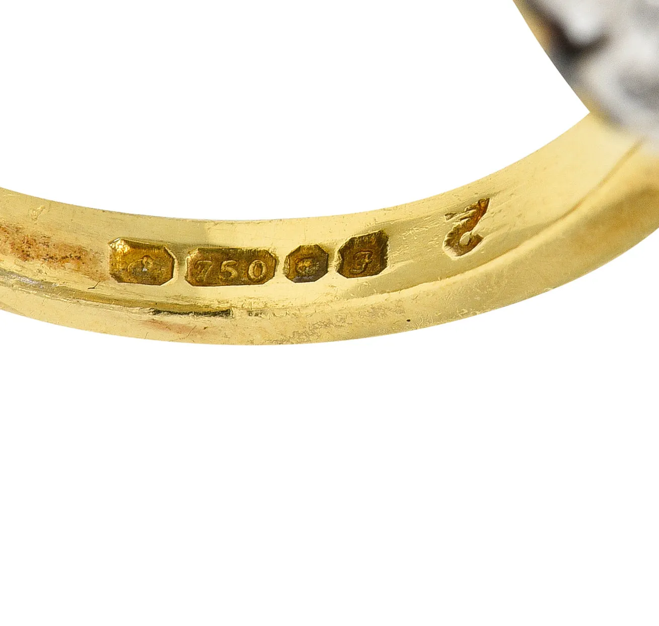 1980's 3.05 CTW Oval Cut No Heat Ceylon Sapphire Diamond 18 Karat Two-Tone Gold Vintage Halo Ring GIA
