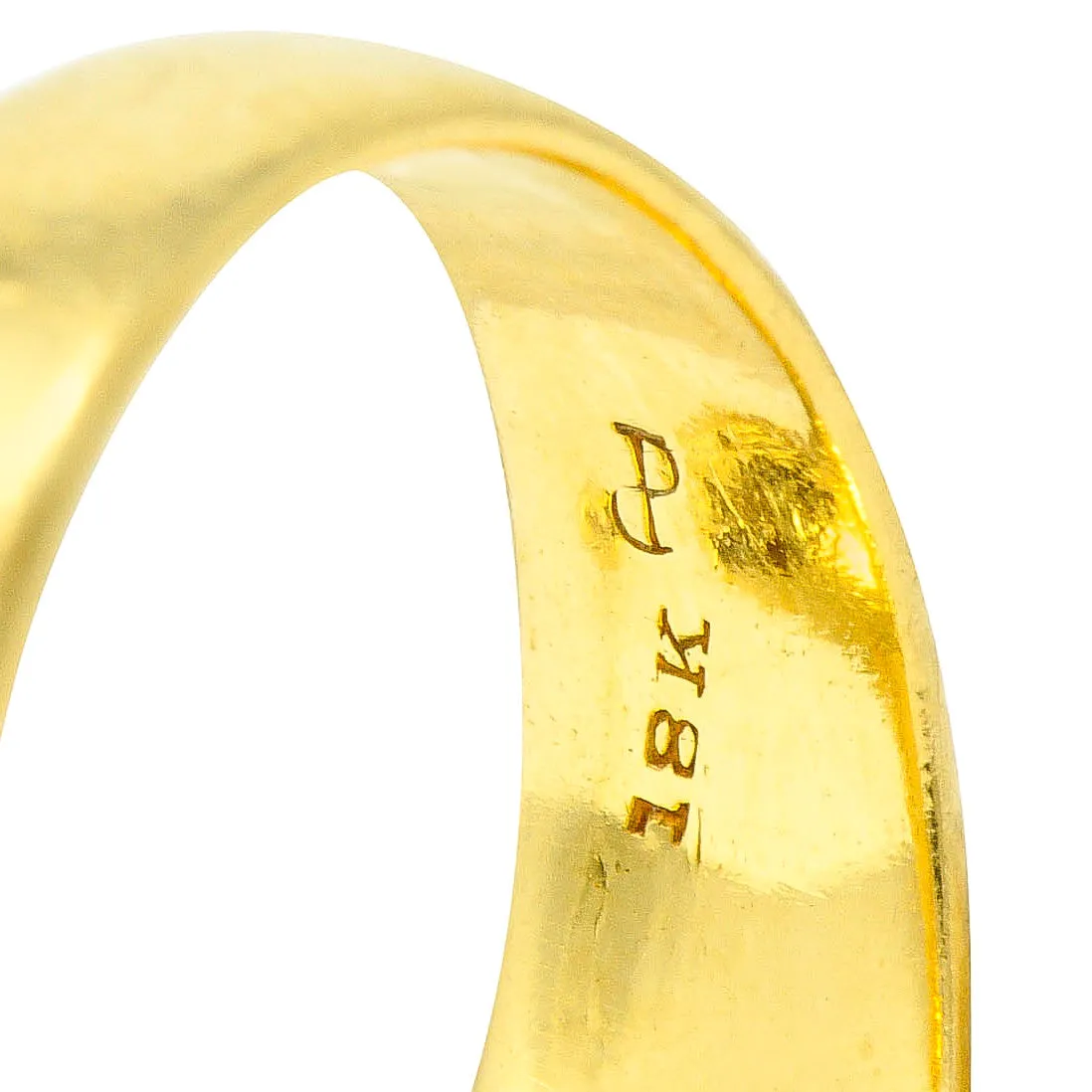 1980's Vintage Sapphire Diamond 18 Karat Gold Bypass Ring