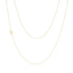9ct Yellow Gold 18 Gauge Fine Curb 46cm Chain