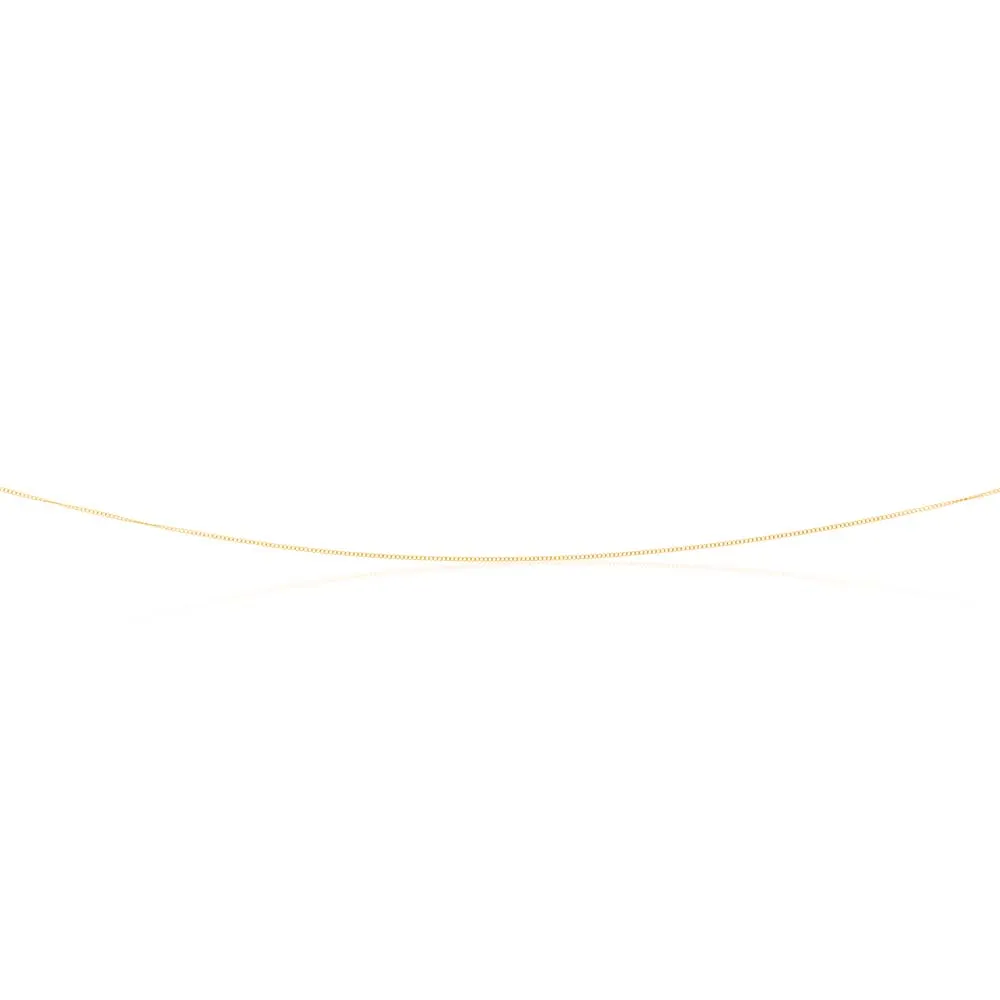 9ct Yellow Gold 18 Gauge Fine Curb 46cm Chain