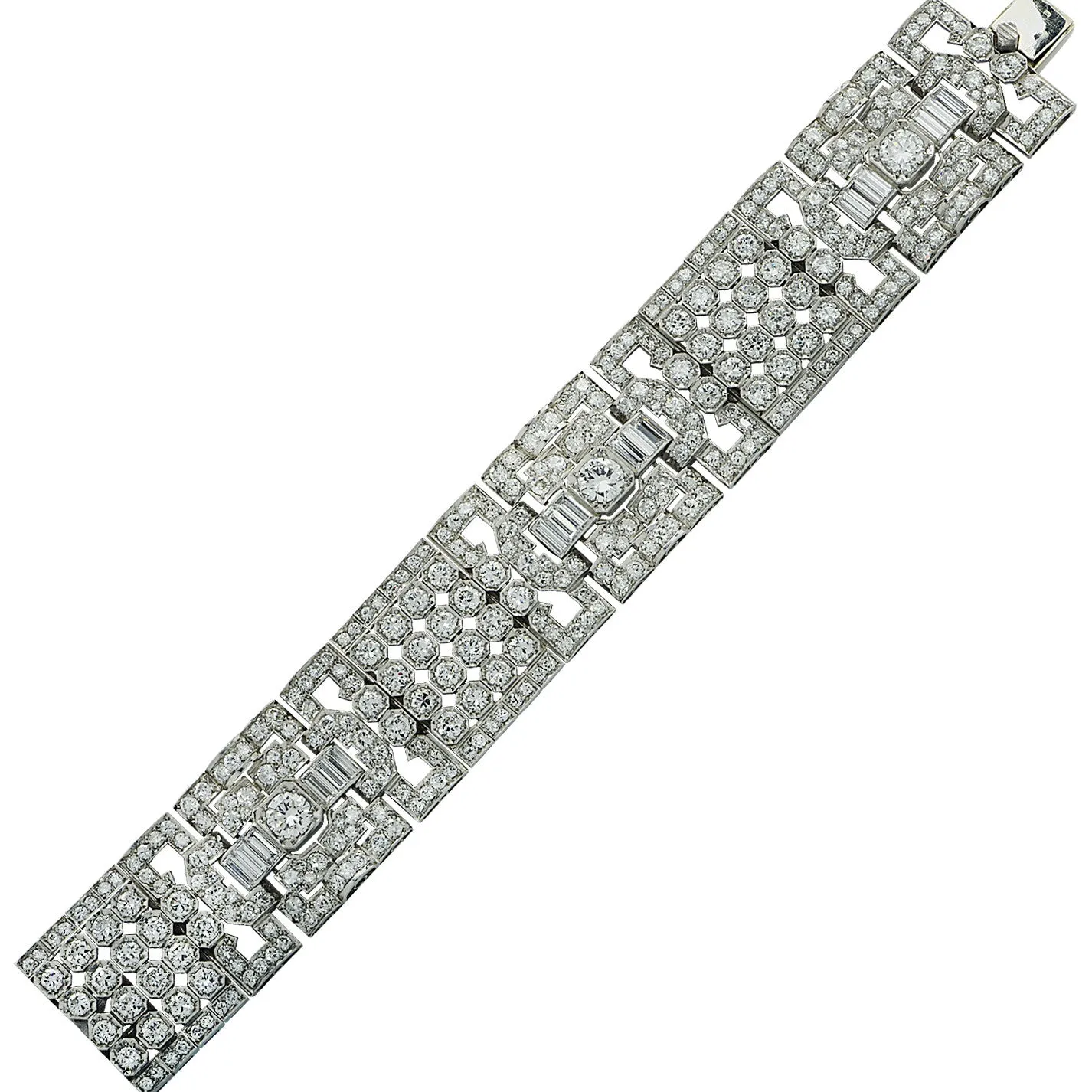 Art Deco Platinum Diamond Bracelet