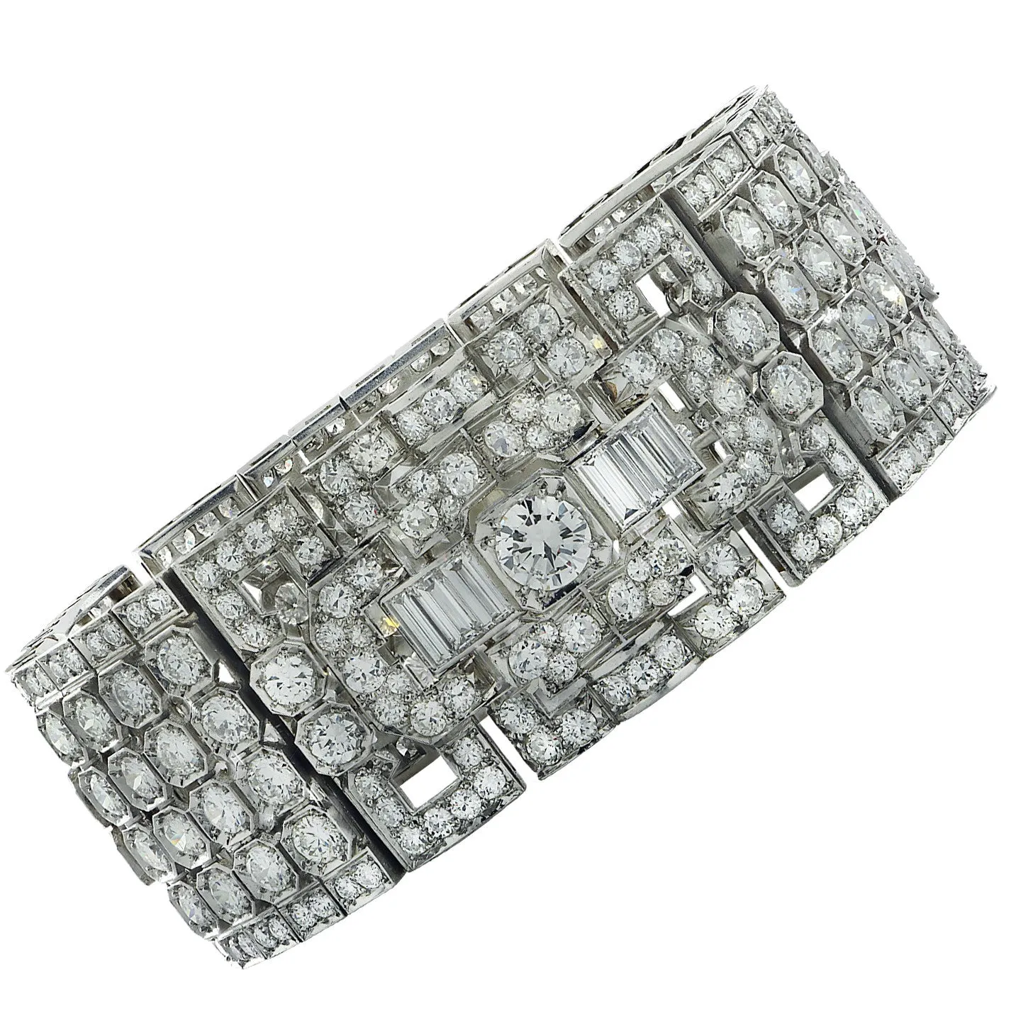 Art Deco Platinum Diamond Bracelet