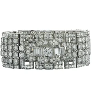 Art Deco Platinum Diamond Bracelet
