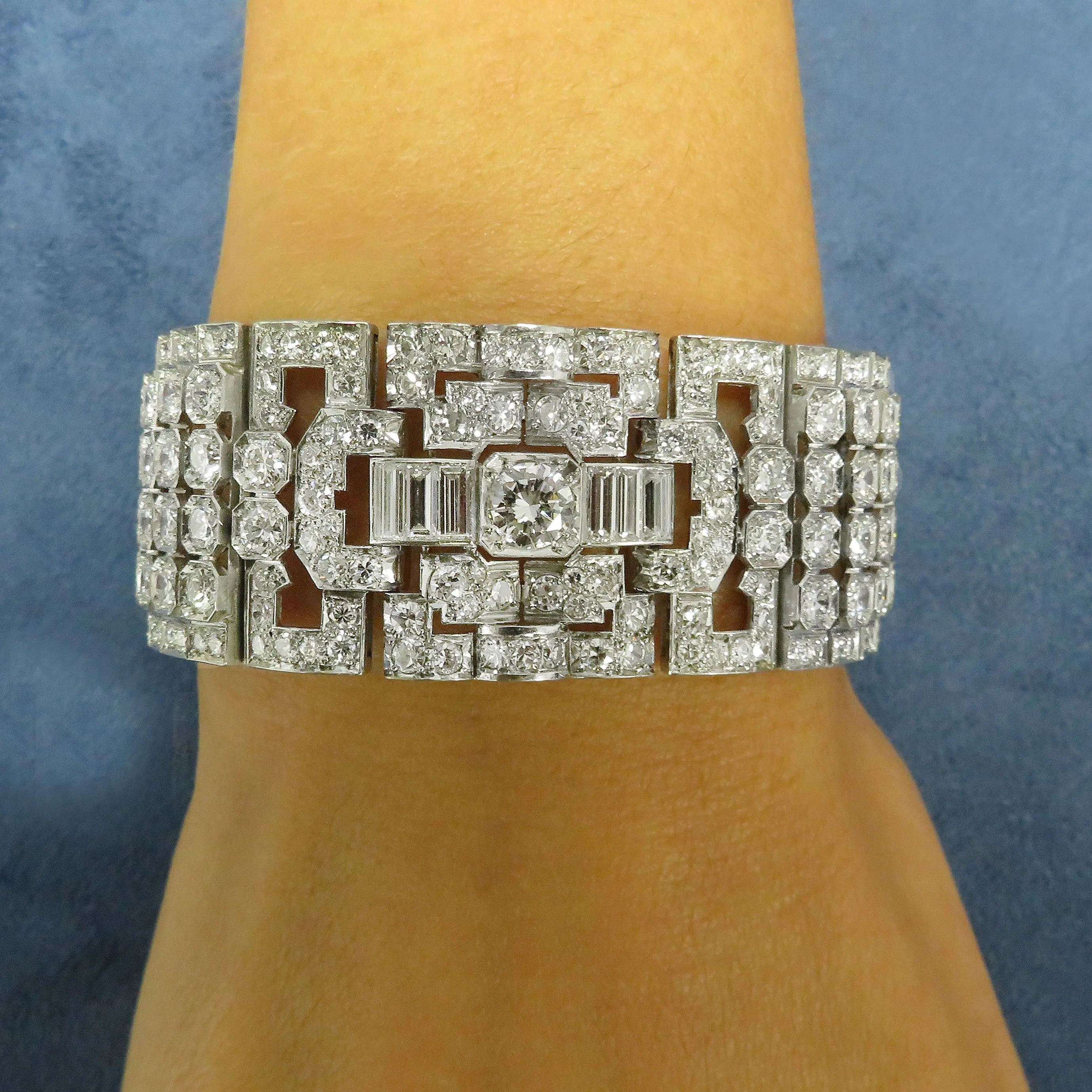 Art Deco Platinum Diamond Bracelet