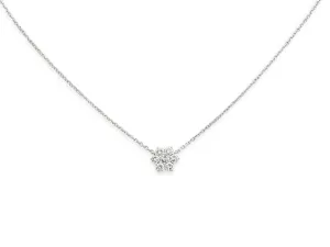 Beladora 'Reimagined' Floral Diamond Pendant in 18K White Gold