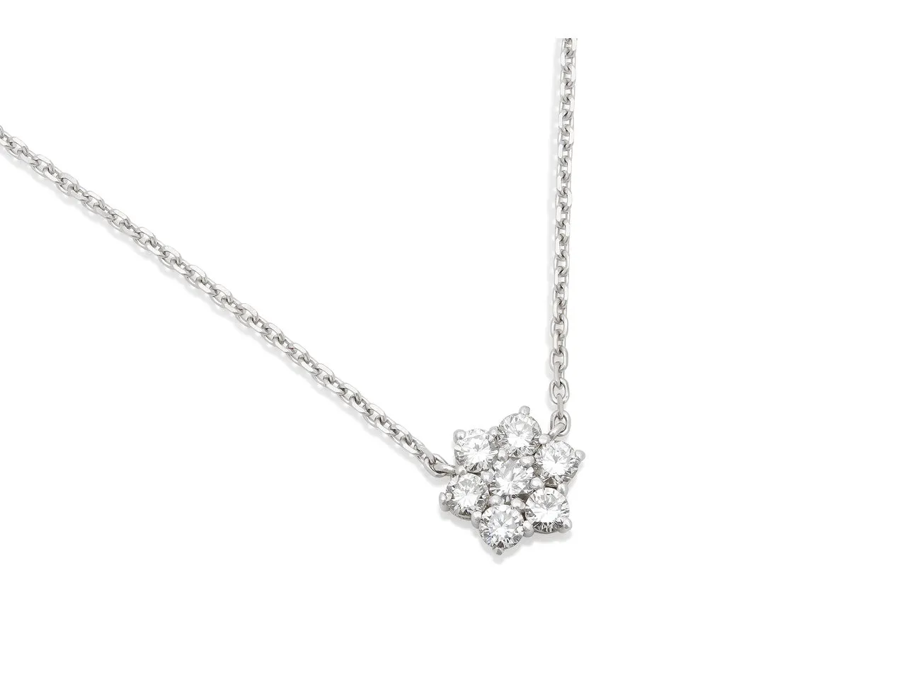 Beladora 'Reimagined' Floral Diamond Pendant in 18K White Gold