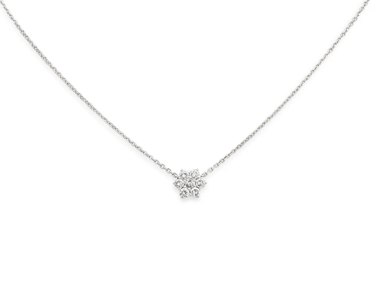 Beladora 'Reimagined' Floral Diamond Pendant in 18K White Gold