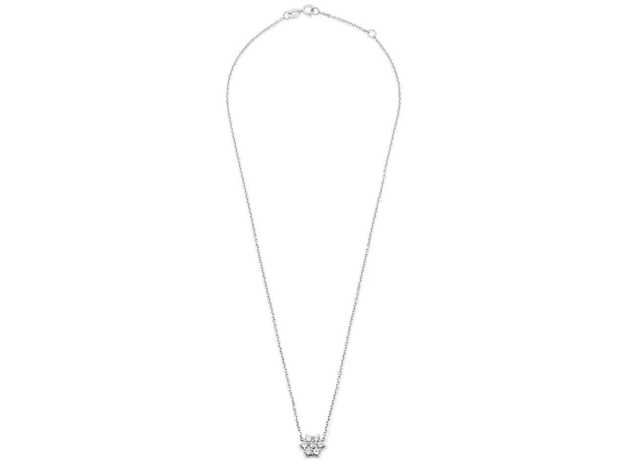 Beladora 'Reimagined' Floral Diamond Pendant in 18K White Gold