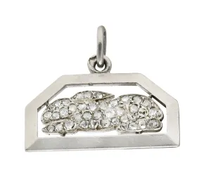 Boucheron Paris Art Deco Diamond Platinum Rabbit Charm