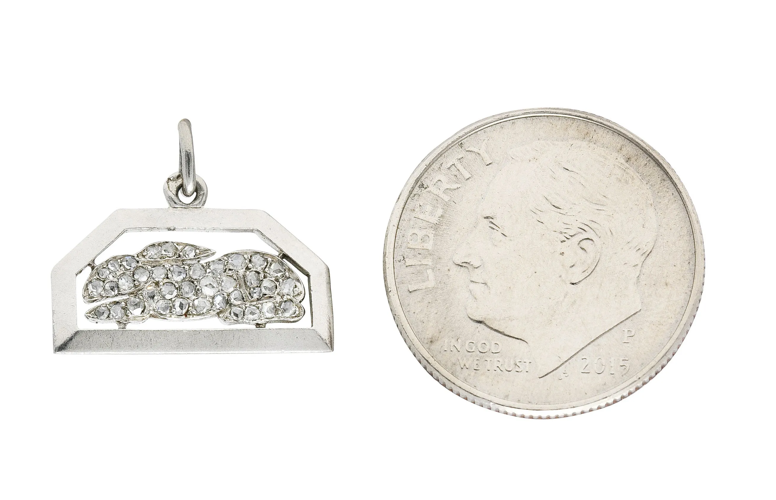 Boucheron Paris Art Deco Diamond Platinum Rabbit Charm