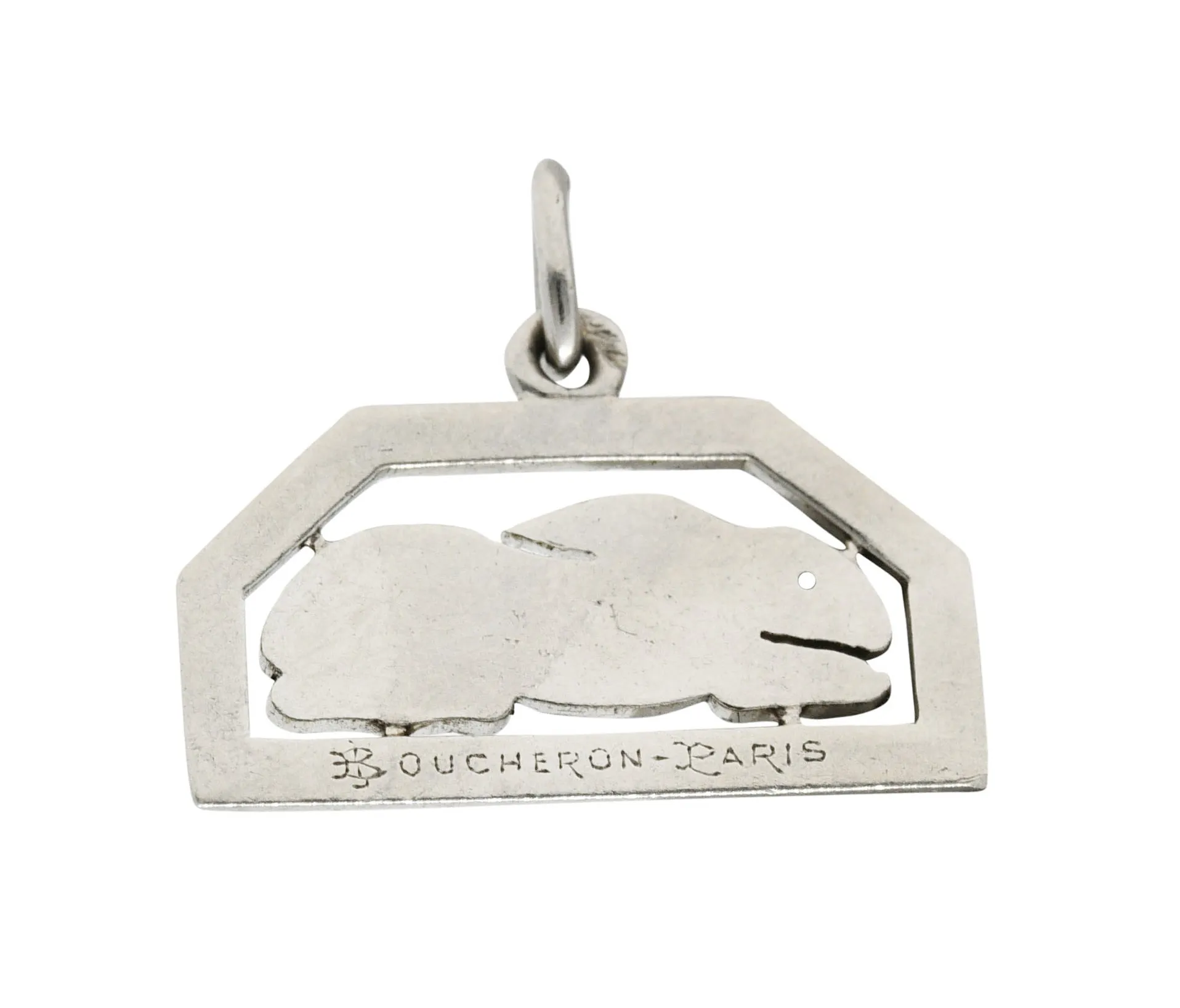 Boucheron Paris Art Deco Diamond Platinum Rabbit Charm
