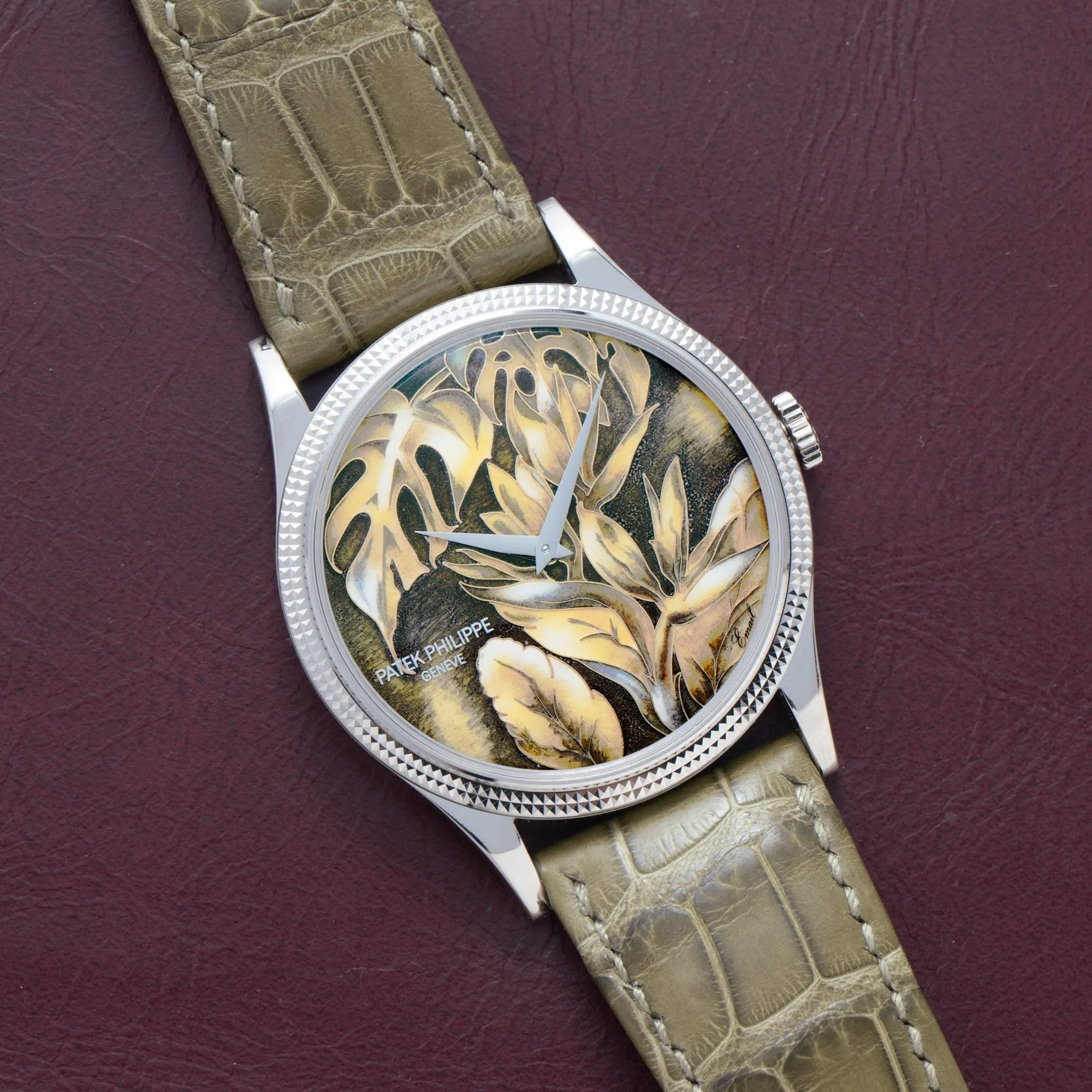 Calatrava Cloisonn 'Tropical Leaves II'