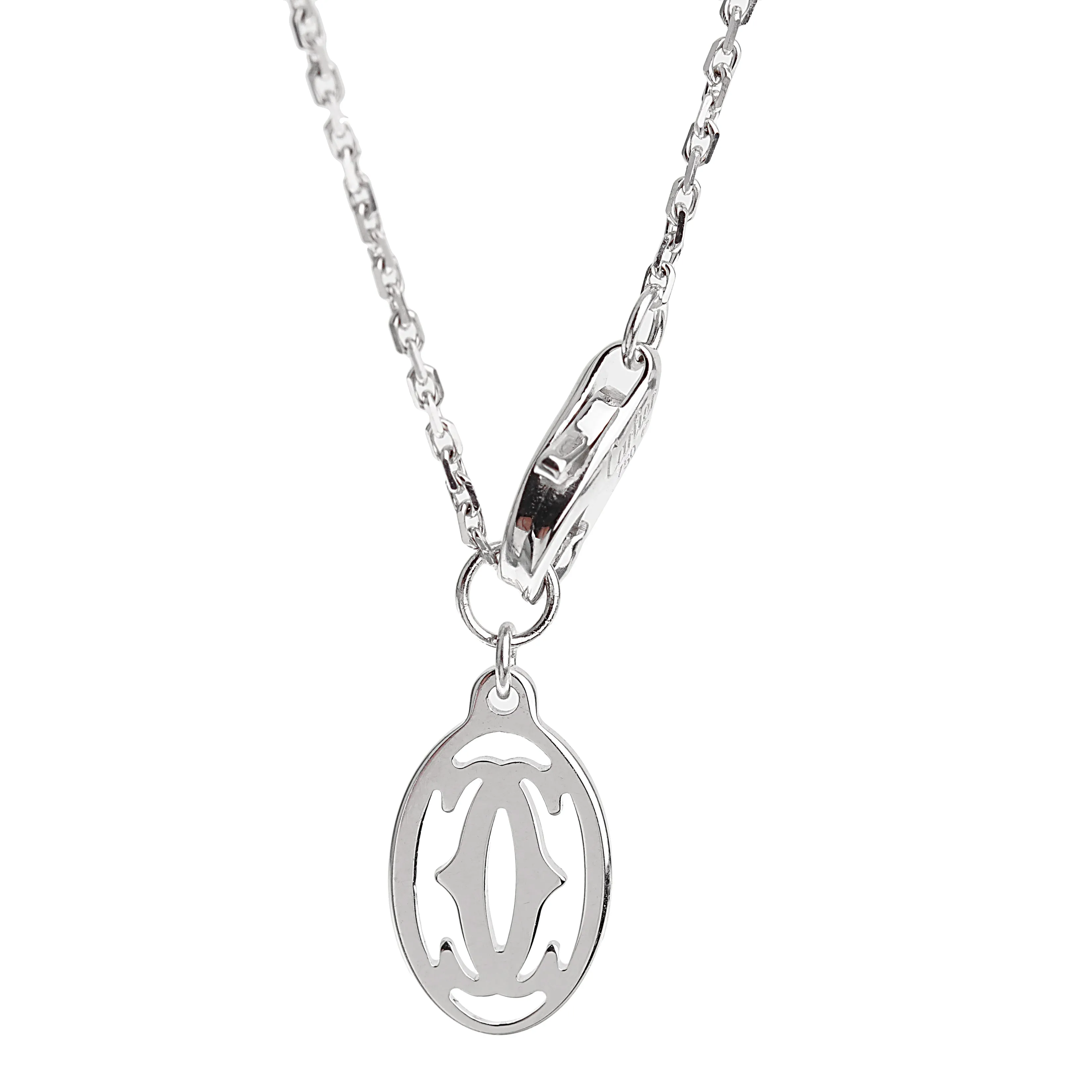 Cartier Diamants Legers 18k White Gold Diamond Pendant Necklace