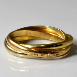 'Cartier' Vintage Les Must de Cartier Tri Color Trinity Band | SZ 4.25