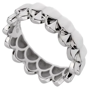 Fred of Paris Double Arc 18k White Gold Band Ring Sz 6 1/2