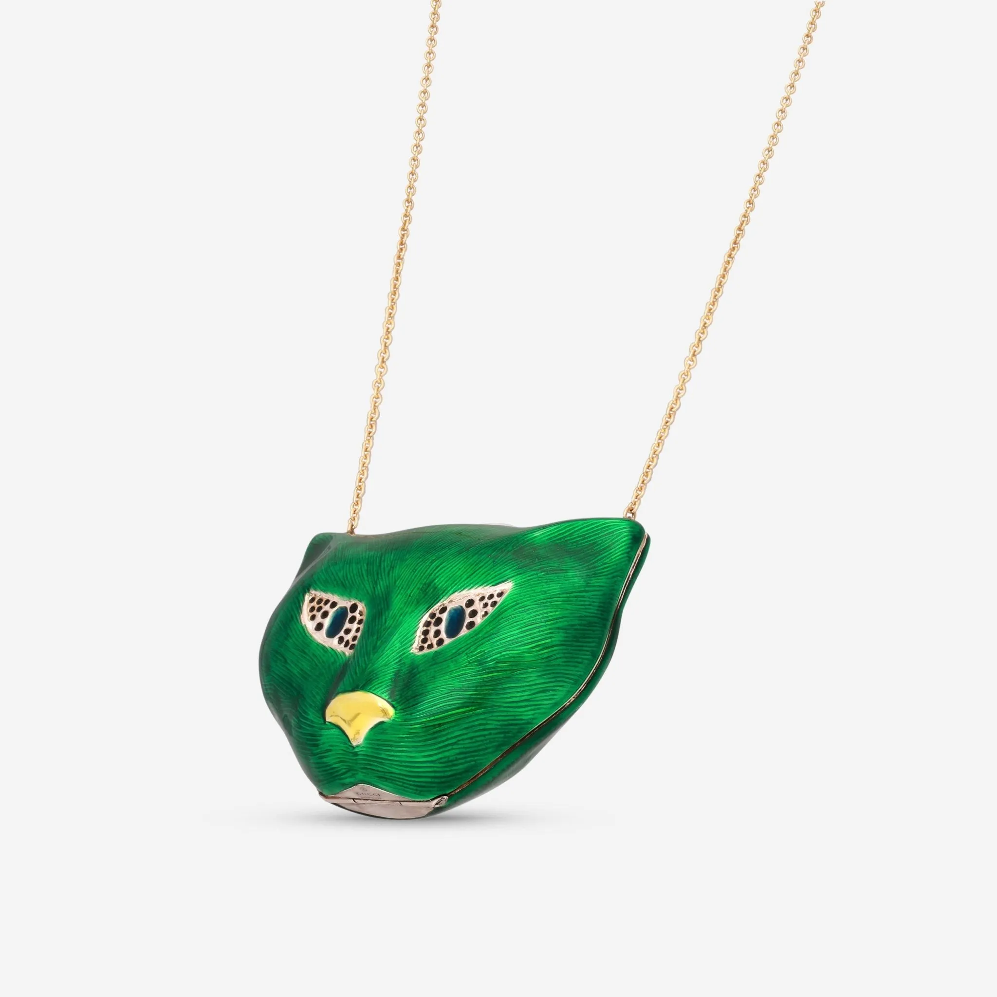 Gucci Garden 18K Yellow Gold Sterling Silver & Enamel Pendant Necklace YBB568260002