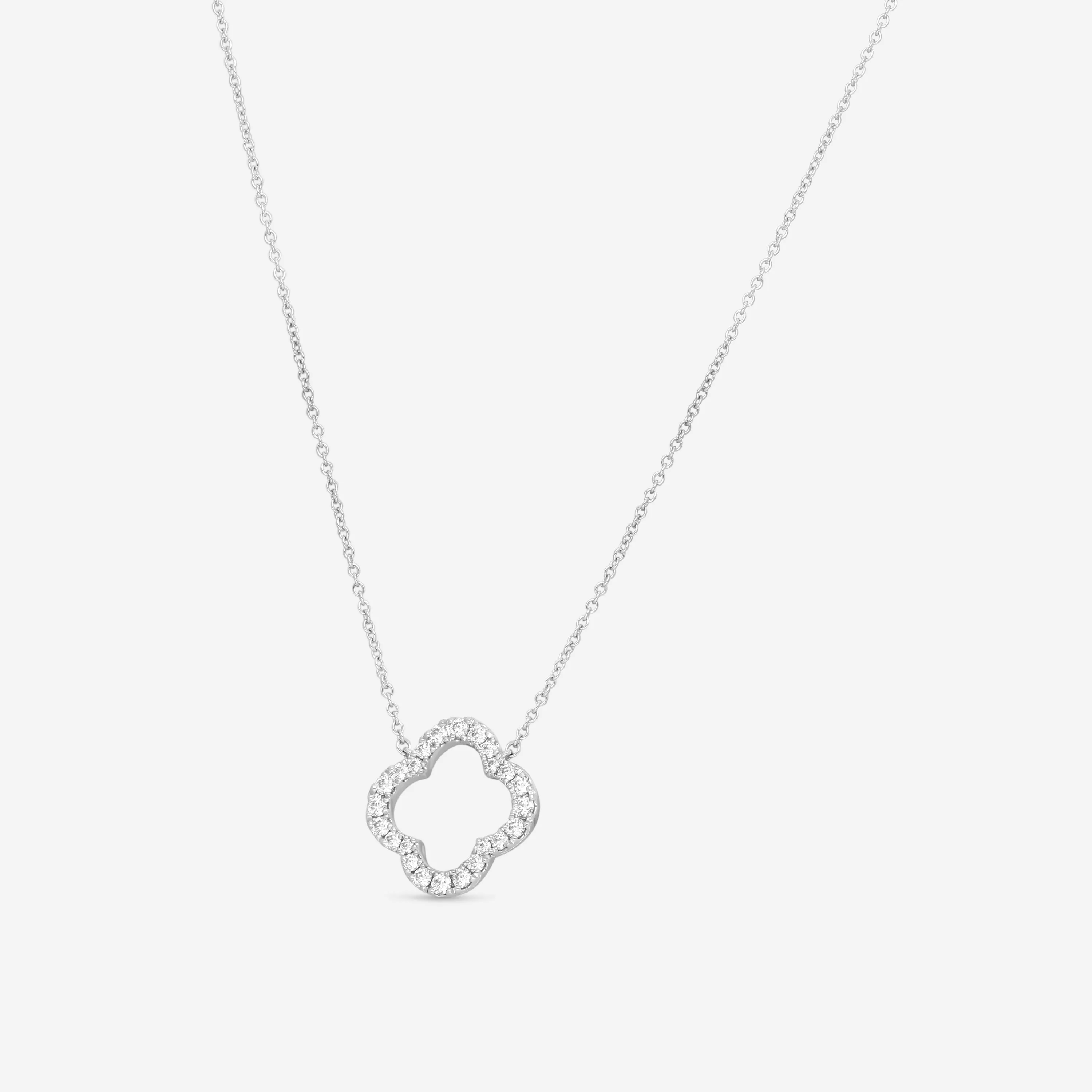 Hearts On Fire 18K White Gold Signature Petal Pendant HFPSIGP00518W