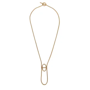 Hermes Chaine d'ancre Danae Pendant 18k Yellow Gold Necklace