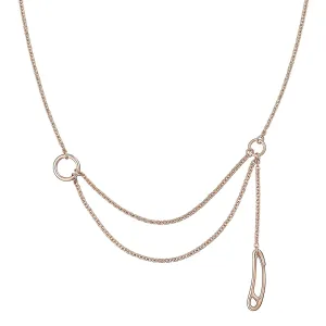 Hermes Punk Rose Gold Lariat Chain Necklace