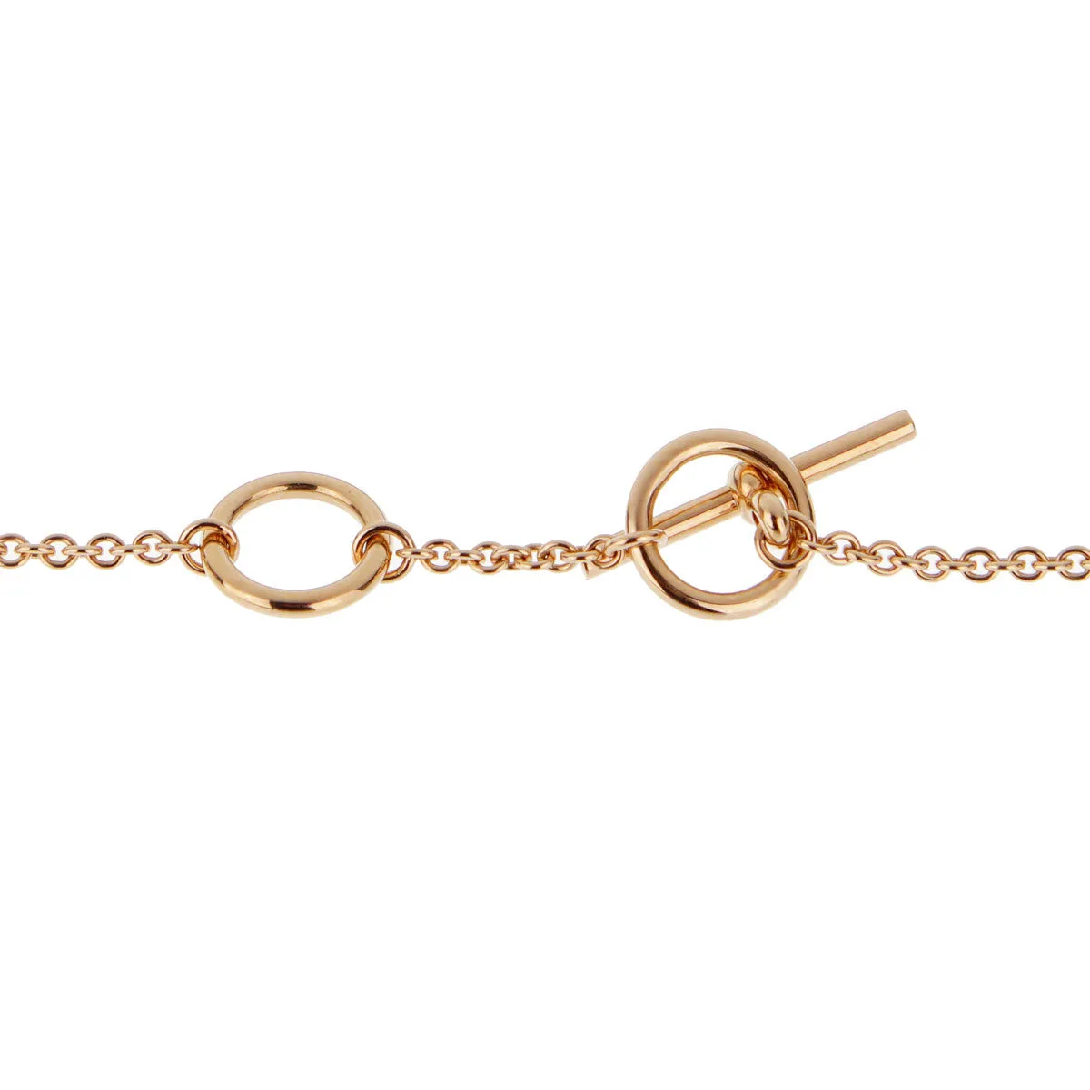 Hermes Punk Rose Gold Lariat Chain Necklace