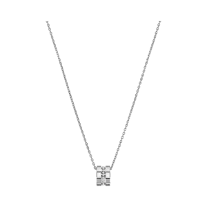 Ice Cube White Gold Diamond Necklace