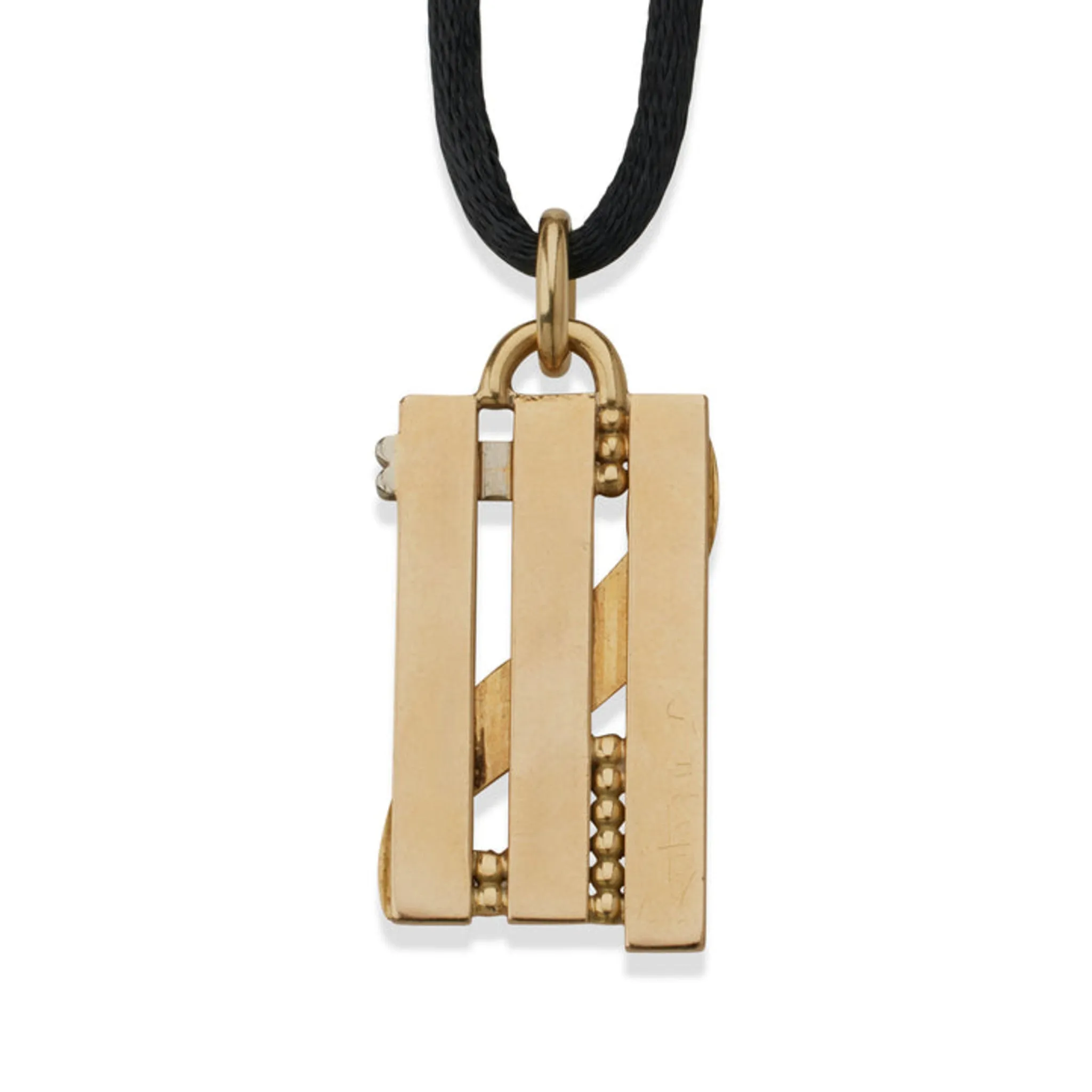 Jean Desprs French 1950s 18KT Yellow Gold Pendant Necklace