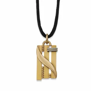 Jean Desprs French 1950s 18KT Yellow Gold Pendant Necklace