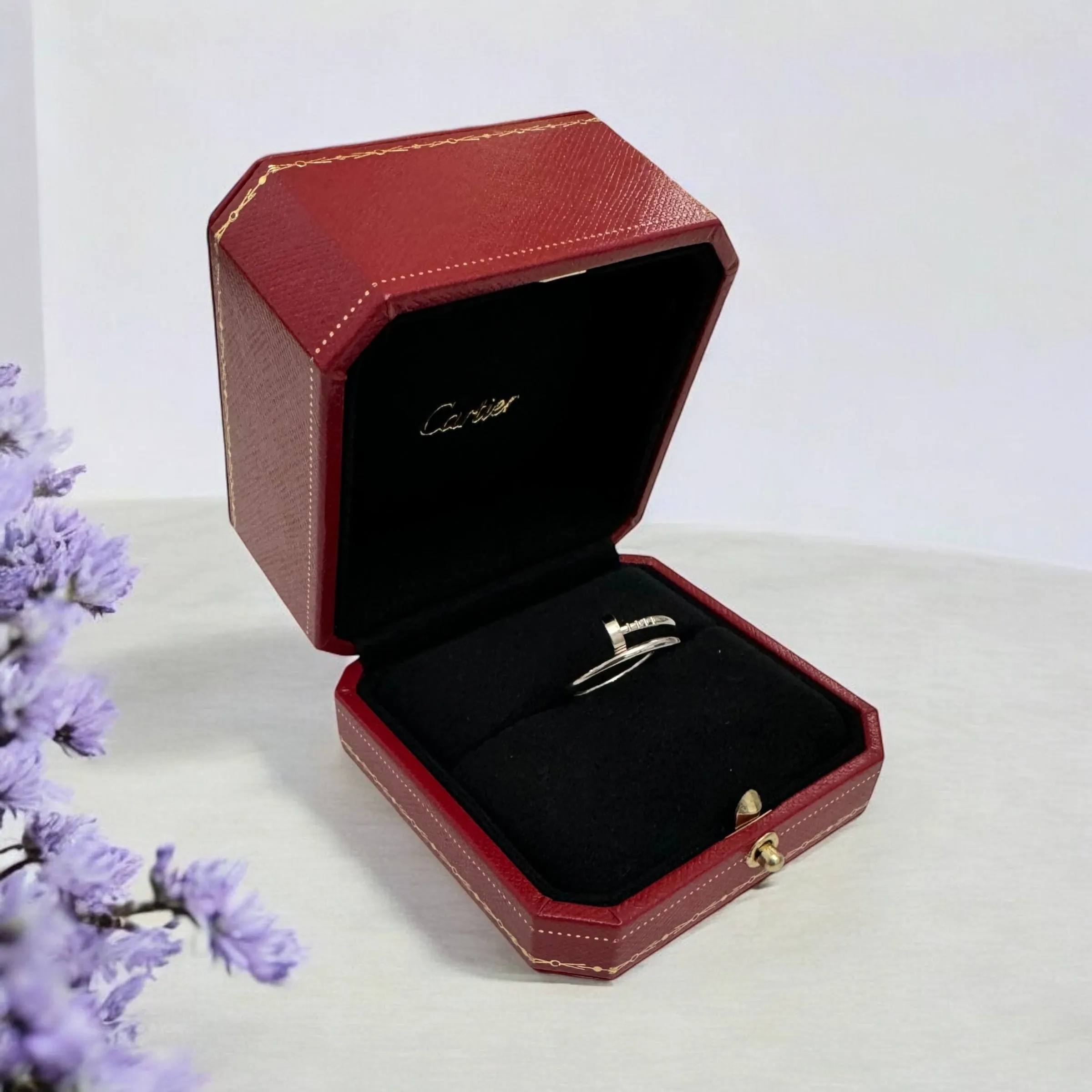 Juste Un Clou Ring, Small Model White Gold JUC, Size 54EU/6.5US