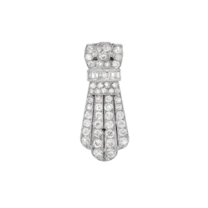 Mappin & Webb Art Deco Platinum Diamond Clip