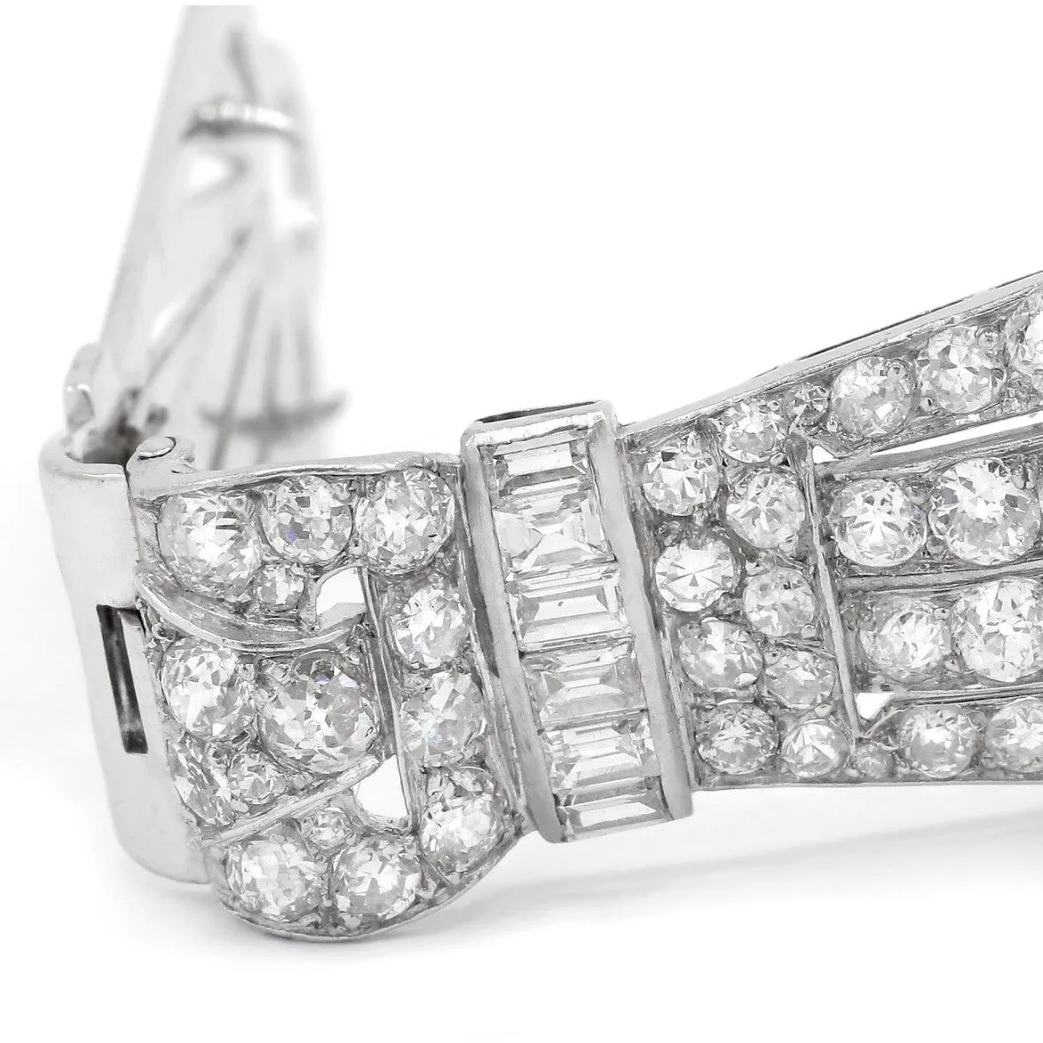 Mappin & Webb Art Deco Platinum Diamond Clip