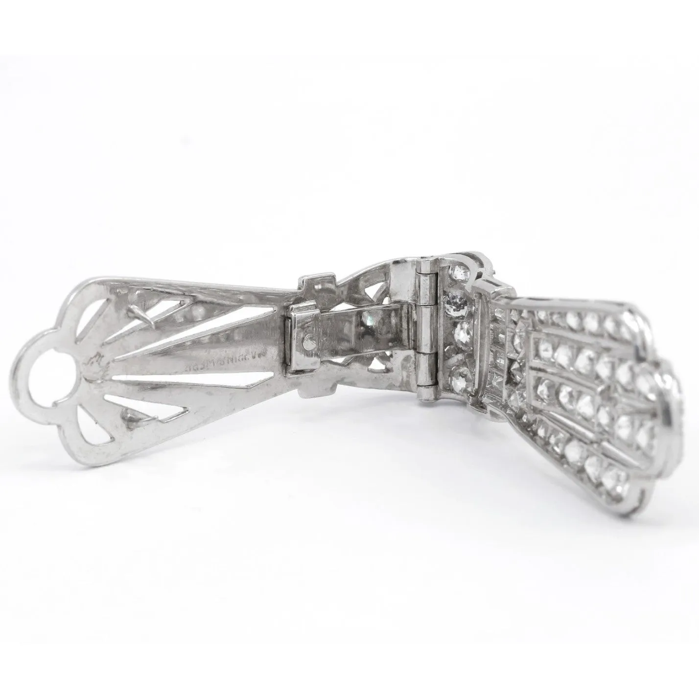 Mappin & Webb Art Deco Platinum Diamond Clip