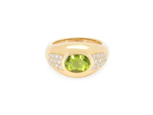 Mauboussin Peridot and Diamond 'Aloha' Ring in 18K
