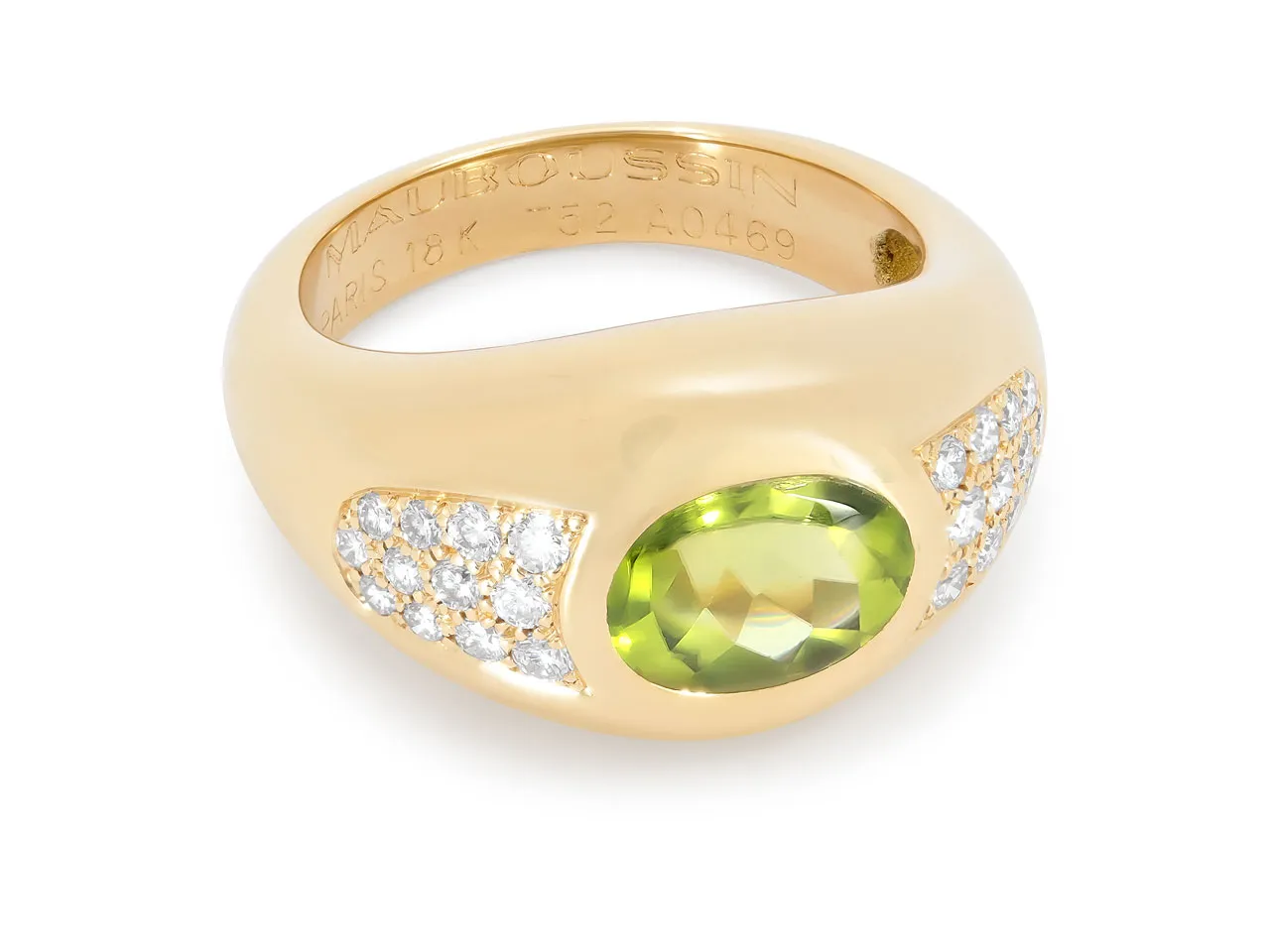 Mauboussin Peridot and Diamond 'Aloha' Ring in 18K
