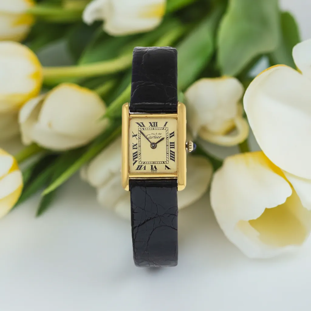 Must De Cartier Tank Vermeil Manual Wind