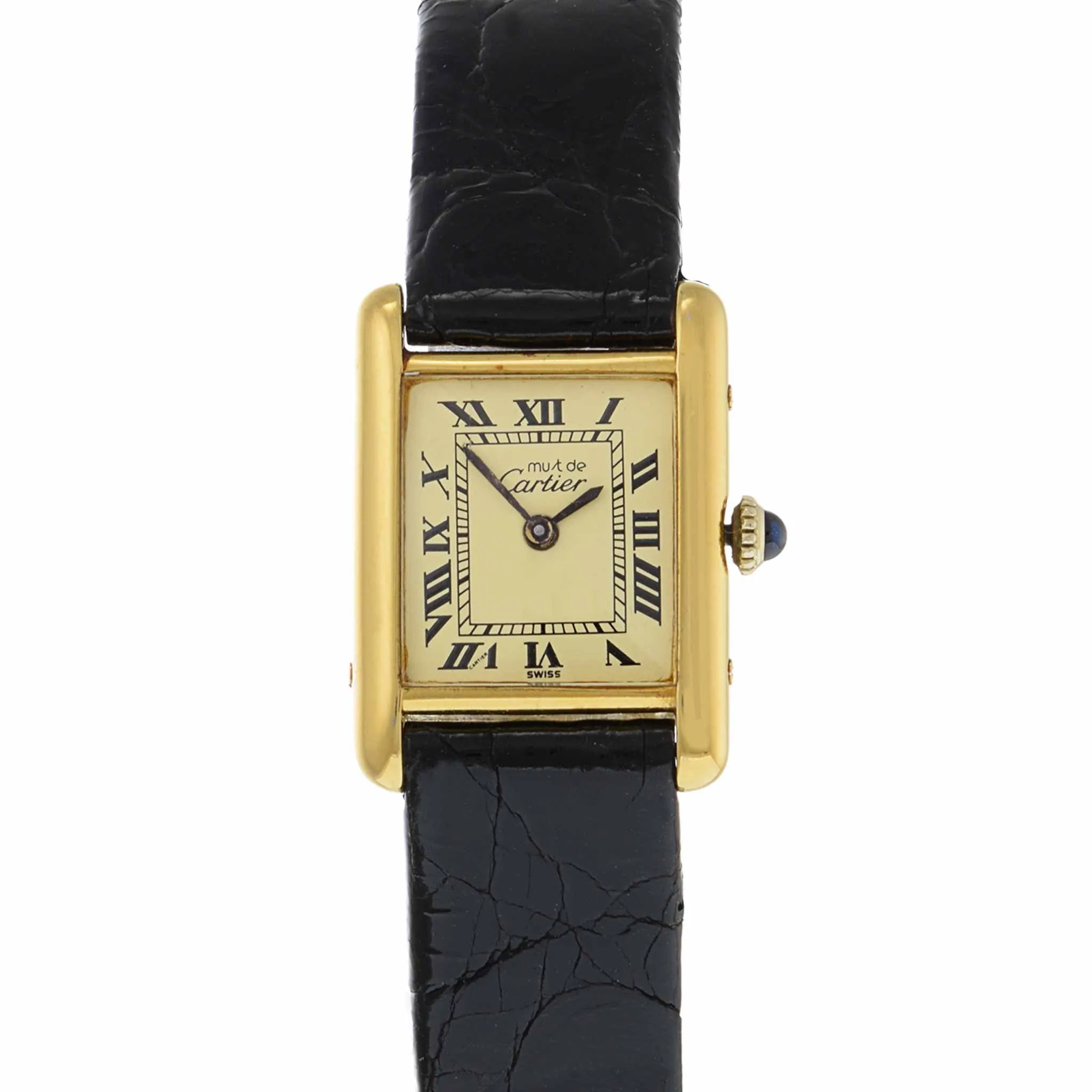 Must De Cartier Tank Vermeil Manual Wind