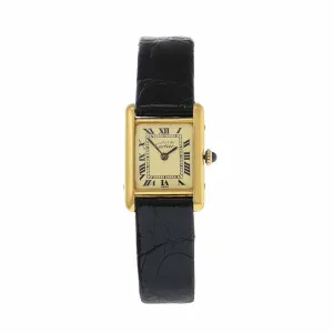 Must De Cartier Tank Vermeil Manual Wind