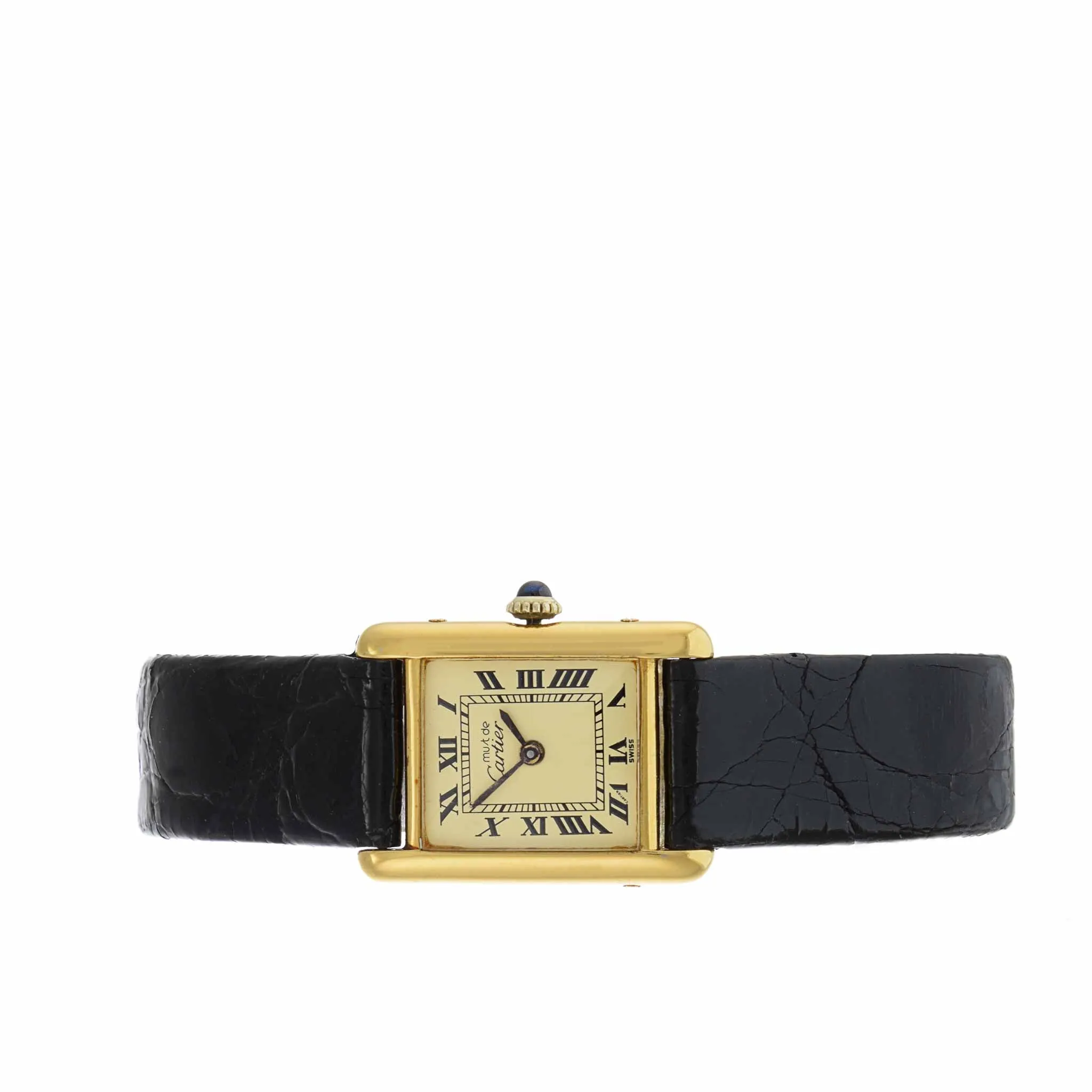 Must De Cartier Tank Vermeil Manual Wind