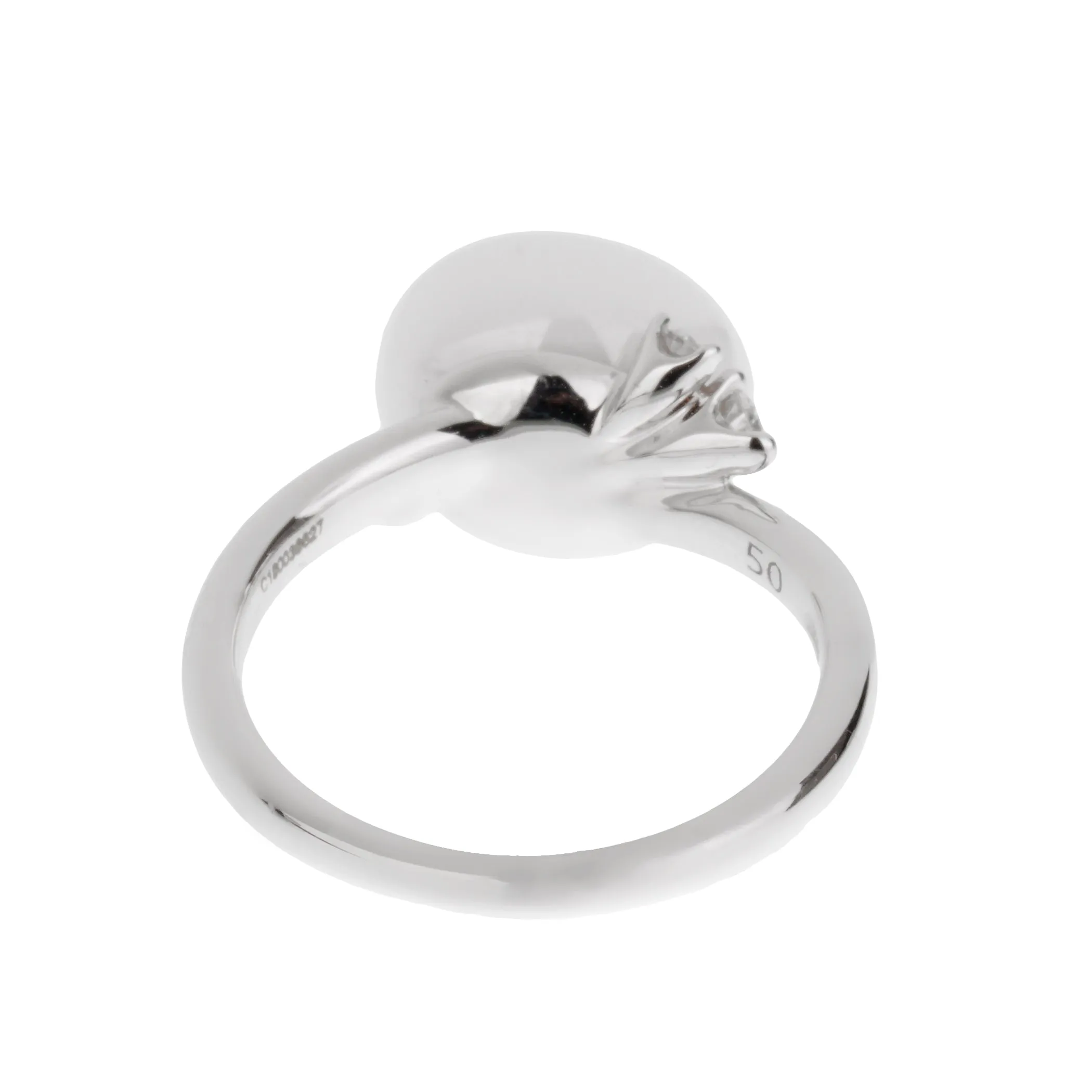 Pomellato Capri Agate Diamond 18k White Gold Cocktail Ring