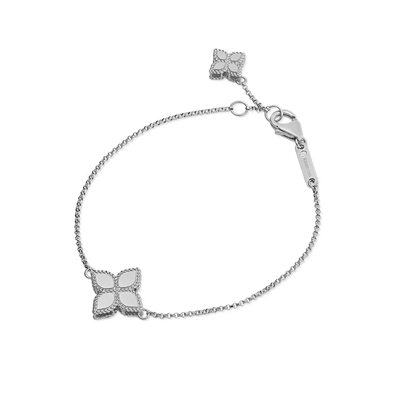 ROBERTO COIN 'PRINCESS FLOWER' 18CT WHITE GOLD BRACELET