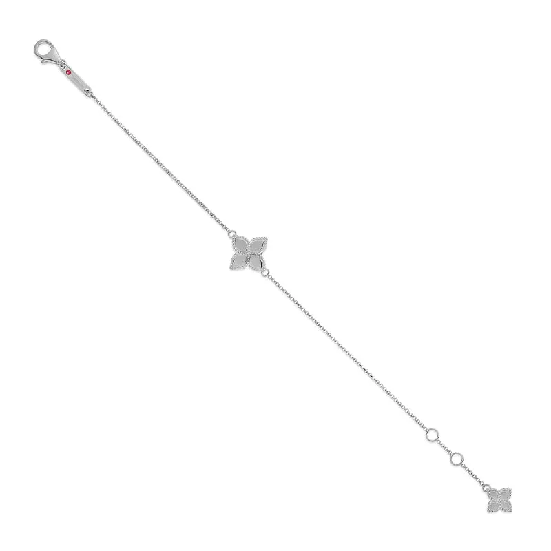 ROBERTO COIN 'PRINCESS FLOWER' 18CT WHITE GOLD BRACELET