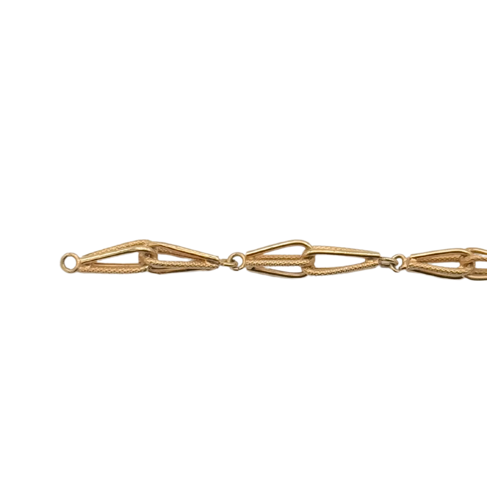 Vintage 18k Yellow Gold Geometric Fancy Link Bracelet