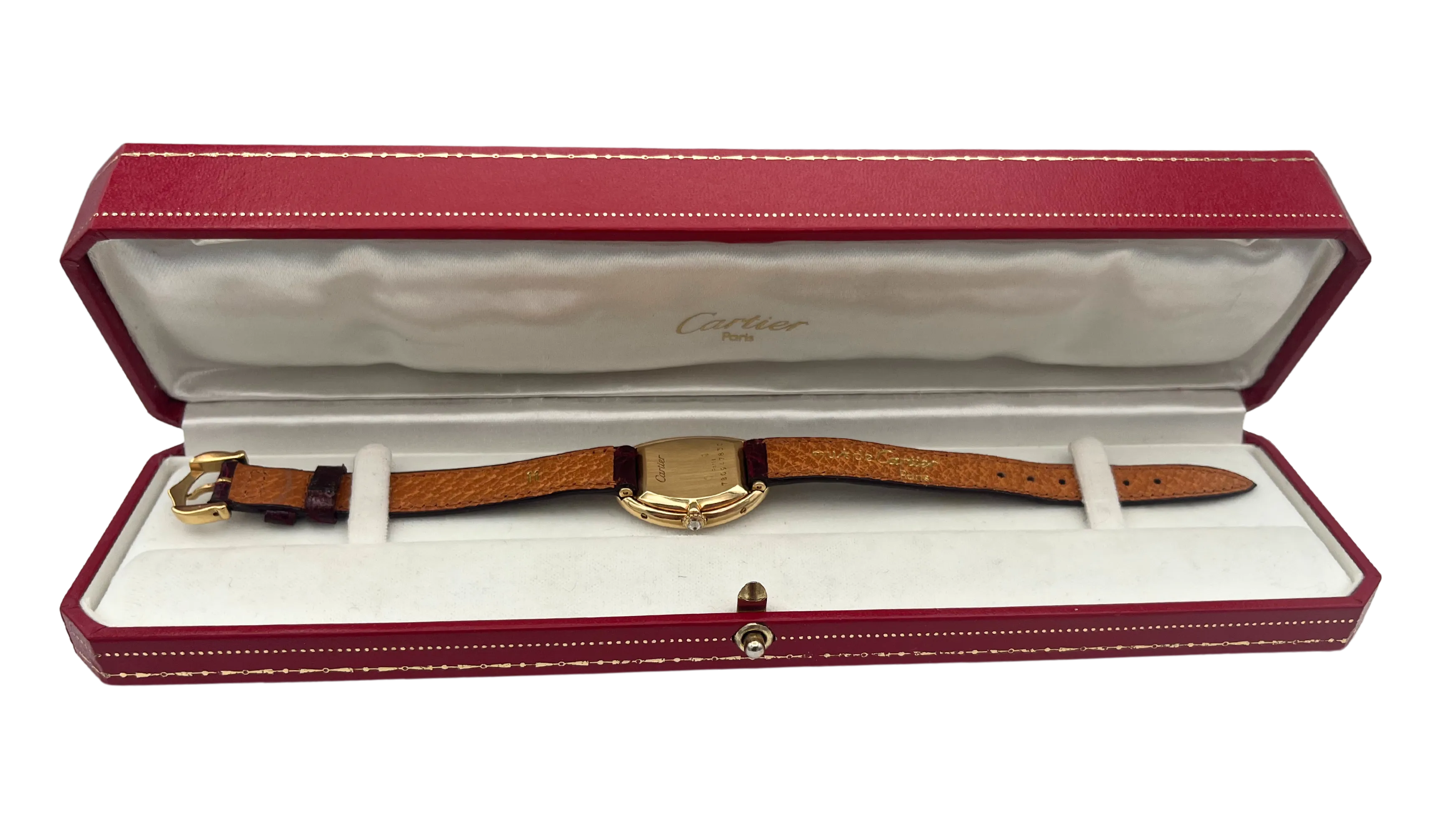Vintage Cartier Baignoire 18k gold with Diamond Bezel c. 1990