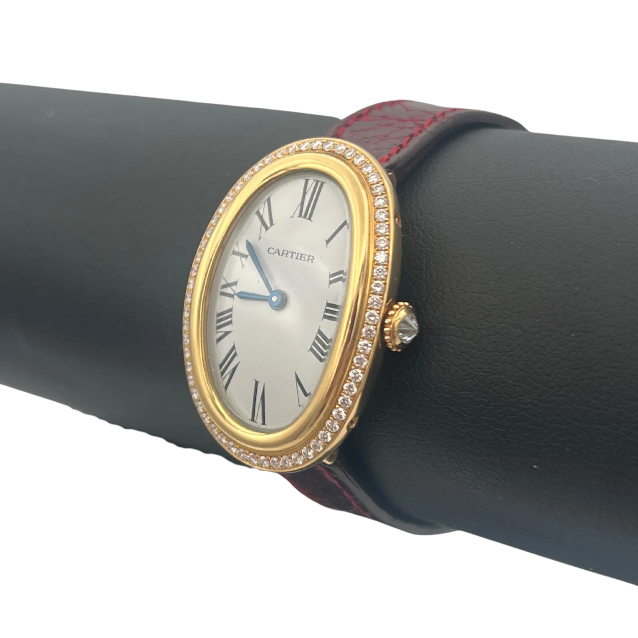 Vintage Cartier Baignoire 18k gold with Diamond Bezel c. 1990